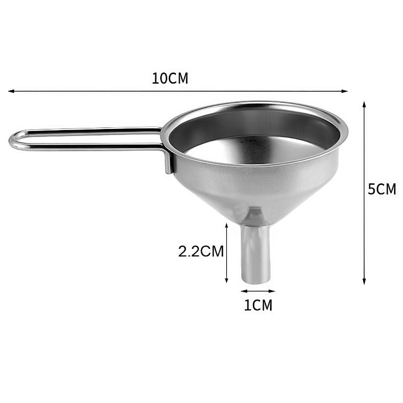 Kitchen Gadgets And Equipment - Funil de aço inoxidável com alça,
