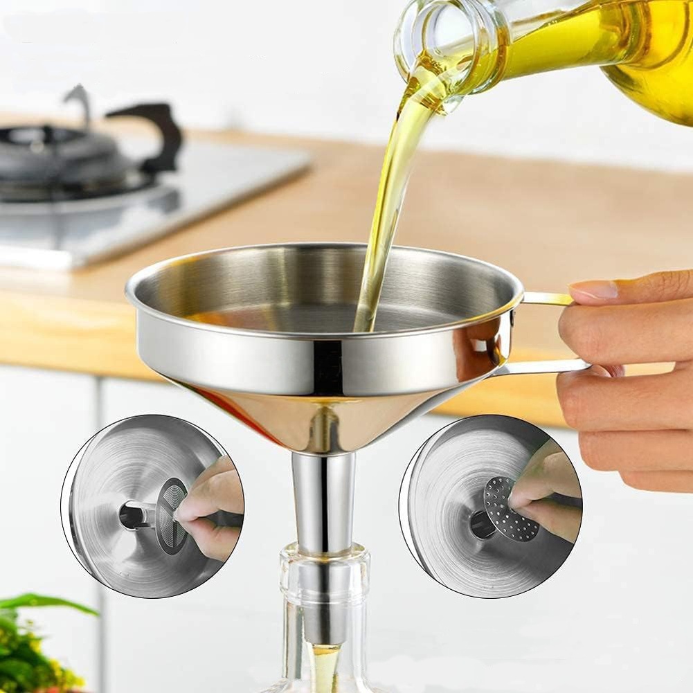 Funil de Aço Inoxidável com Bo - Kitchen Gadgets And Equipment avaliação e preço